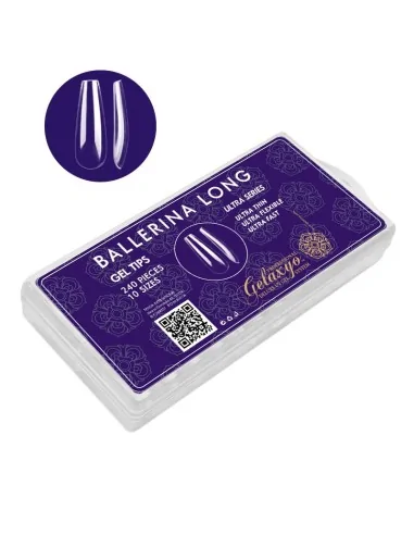 GEL TIPS ”BALLERINA LONG” SET 240 BUC DIVERSE MĂRIMI 